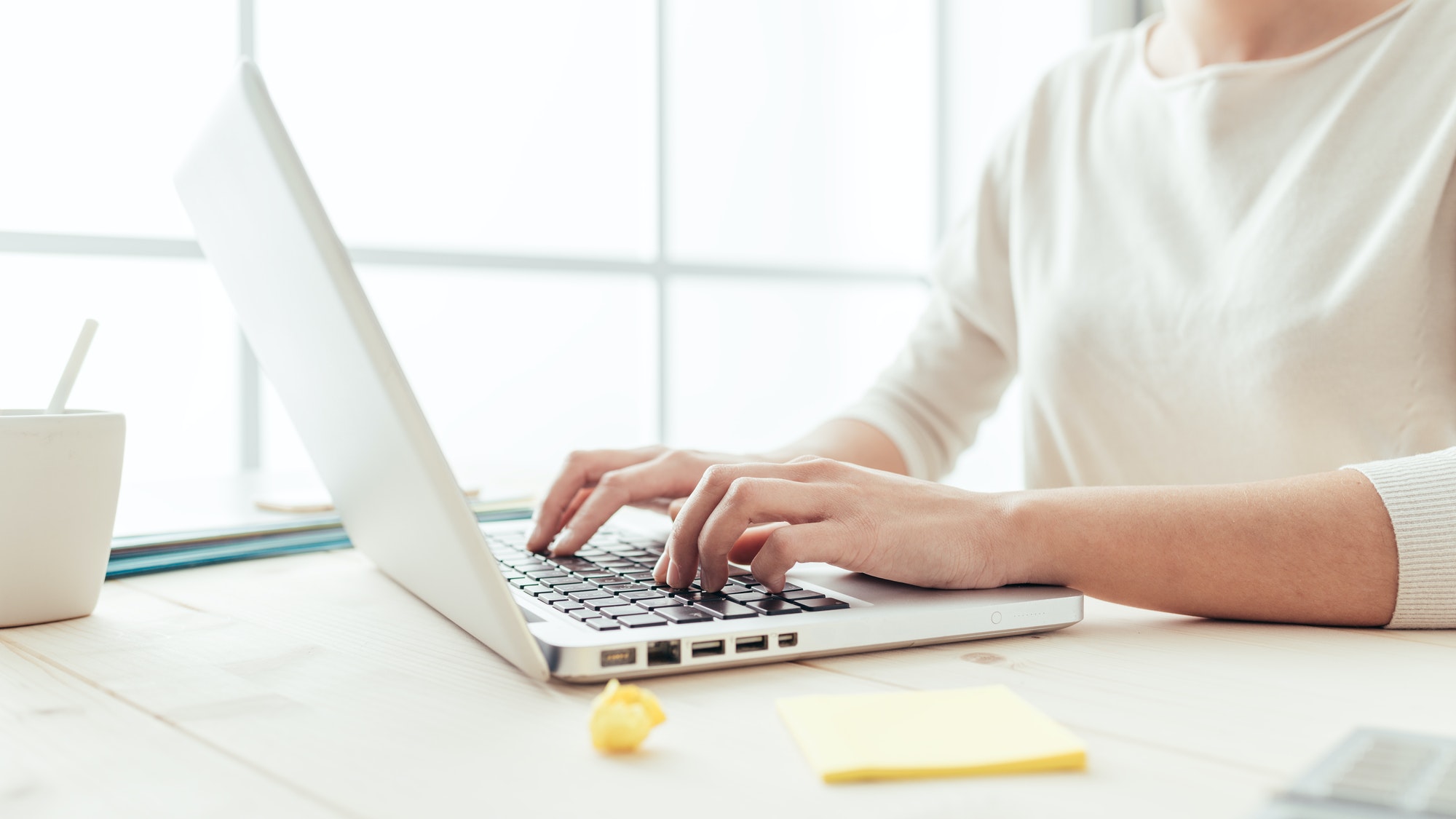 Woman working at computer